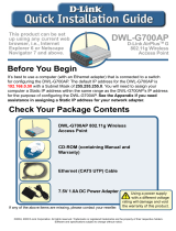 D-Link DWL-G700AP Owner's manual