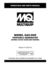 MQ Multiquip GAC6HZ User manual