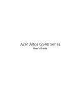 Acer Altos G540 User manual