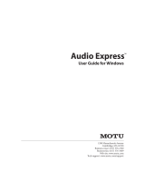 MOTU Audio Express User manual