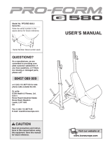 ProForm 245 BENCH WEEVBE3296 User manual