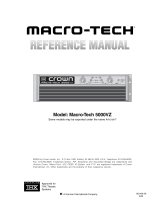 Crown Macro-Tech MA-5000VZ User manual