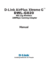 Dlink DWL-G820 - AirPlus Xtreme G User manual