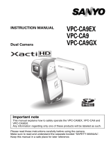 Sanyo VPC CA9 - Xacti Camcorder - 720p User manual