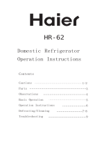 Haier HR-62W User manual