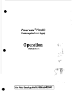 Powerware Plus 80 Operation