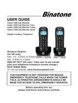 Binatone Vesta 1305 Cordless Telephone User manual