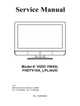 Vizio VW42L - 42 Inch LCD HDTV User manual