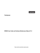 Lenovo ThinkSystem HR630X User Manual And Hardware Maintenance Manual