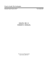 Oracle DELPHI MK III Owner's manual