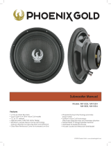 Phoenix Gold MX 10" Dual 2-Ohm 300W Slim Subwoofer User manual