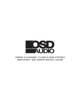 OSD Audio XMP60 60W Class D Digital Stereo Mini Power Amplifier/Mic Mixer Owner's manual