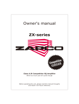 zapco ZX Series Class A/B User manual