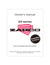 zapco ZX Series Class D User manual