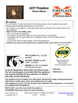 Fireplace Xtrordinair 4237 GSR2 Fireplace 2016 Owner's manual