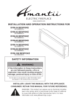 Support Amantii Electric Fireplace User manual
