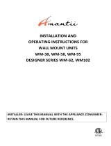 Amantii WM-62 Owner's manual