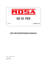 Mosa GE 35 PSX Owner's manual