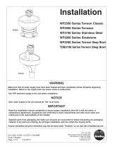 Bradley Terreon Deep Bowl WF3203 Installation Instructions Manual