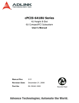 ADLINK Technology cPCIS-6418U User manual