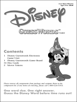 Mattel Disney's Guesswords Game User manual