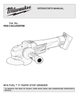 Milwaukee M18 CAG125XPDB User manual