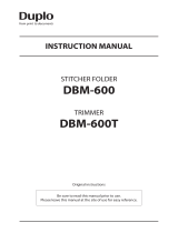 Duplo DBM-600T User manual