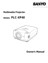 Sanyo PLC-XP40 User manual