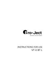 Pro-Ject Audio Systems VT-E BT User guide