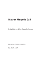 Matrox Morphis QxT Installation And Hardware Reference