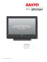 Sanyo DP37647 - 37" Vizzon LCD TV User manual