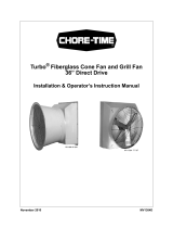 Chore-TimeMV1384D 36-Inch Direct Drive TURBO® Fiberglass Cone Fan and Grill Fan