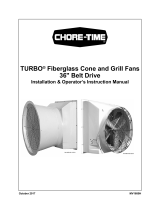 Chore-Time MV1680H TURBO® Fiberglass Cone and Grill Fans 36-Inch Belt Drive Installation and Operators Instruction Manual