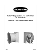 Chore-TimeMV1384C 36-Inch Direct Drive TURBO® Fiberglass Cone Fan and Grill Fan