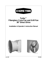 Chore-TimeMV1384B 36-Inch Direct Drive Turbo® Fiberglass Cone Fan and Grill Fan