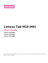 Lenovo M10 10.1in 32GB HD Tablet User manual