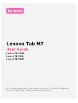Lenovo Tab M7 - TB-7305 Owner's manual