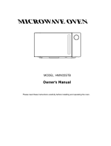 Hoover 25L 900W SOLO MICROWAVE BLK User manual