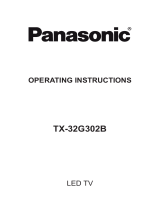 Panasonic 32 Inch TX-32G302B HD Ready LED TV User manual