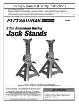 Pittsburgh Automotive 91760 3 Ton Aluminum Racing Jack Stands Owner's manual