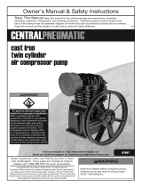 Central Pneumatic Cast Iron Twin Cylinder Air Compressor Pump Owner's manual
