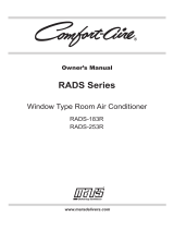 COMFORT-AIRE Room Air RADS-183R_253R Owner's manual