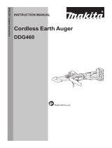 Makita DDG460 Cordless Earth Auger User manual