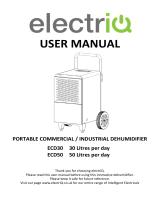 ElectrIQ ECD30/ECD50 50 Litre Commercial Dehumidifier User manual