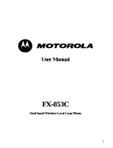Motorola FX-853C User manual