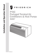 Friedrich PZE12K3SA Owner's manual