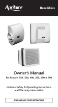 Aprilaire 600 Owner's manual
