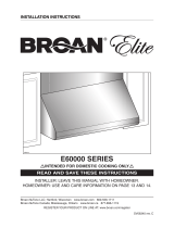 Broan E6030SS Installation guide