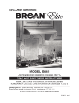 Broan E66130BL Installation guide