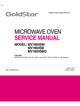 Goldstar MV1604SBQ Owner's manual